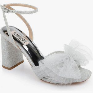 Badgley Mischka Women's TESS Heeled Sandal Silver Size 7.5